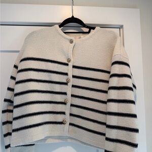 Striped Black and White Women's Sweater